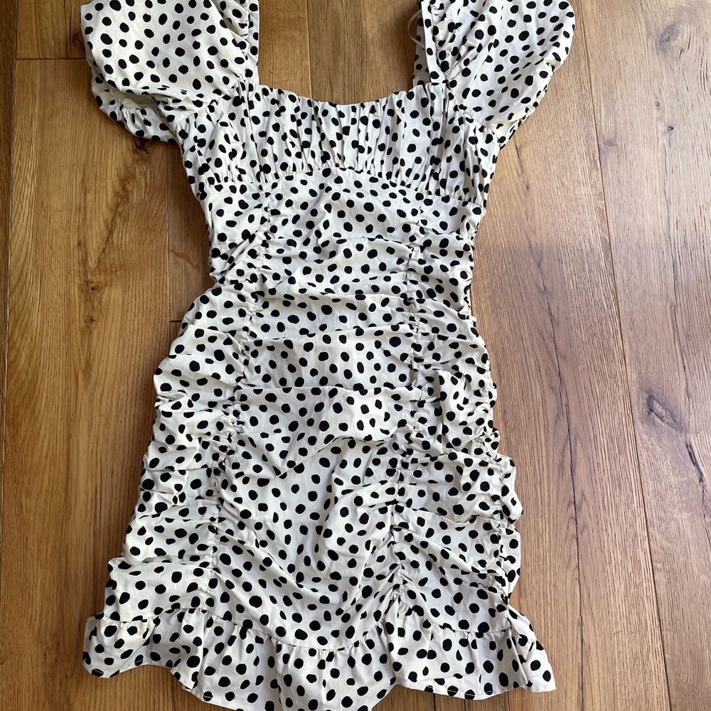 Zara Black and White Polka Dot Dress